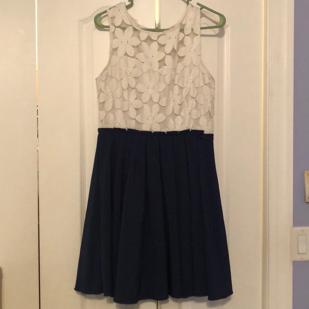 Altar’d State White and Blue Dress